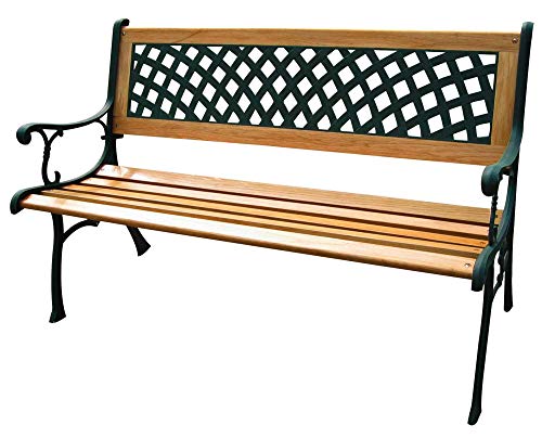 ranieri Panca da Giardino in Legno e Ghisa 52x125x74 cm Rombo