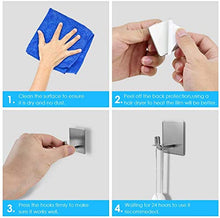 Ganci per asciugamani, ganci autoadesivi in acciaio inossidabile per bagno, WC, cucina, ufficio, senza perforazione 6 pezzi