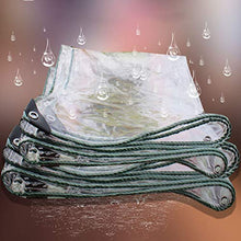SHIJINHAO Telo Impermeabile Esterno Trasparente Foglio Incatramata con Occhielli, Clear Reinforced Tarp Heavy Duty Ground Cover PVC Sheet Proteggere Il Vostro Roba da Vento E Acqua, 21 Formati