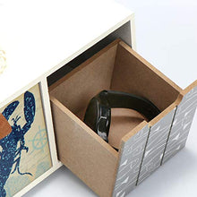 com-four® Comò mini con 3 cassetti - mobile in legno dal design marittimo - mini mobile per riporre gioielli, cosmetici e piccoli oggetti (1 pezzo - 33x10x12-3 cassetti)
