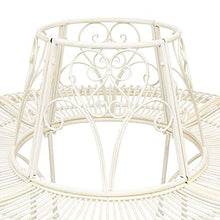 Panchina Giardino Albero panchina Giardino Ferro Bianco Crema Stile Antico 146cm