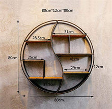 ZFF Wine rack Scaffale Divisorio A Parete | Scaffale A Parete Rotondo in Ferro for Camera da Letto Soggiorno Utilizzato for Scaffale di Stoccaggio Scaffale di Esposizione Cornice Decorativa Mobile
