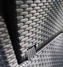 Allibert di Keter Vermont, Mobili da giardino all'aperto sedia reclinabile in rattan - grafite con cuscini grigio