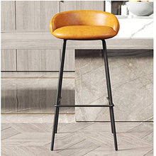 Sgabello Da Bar Vintage Sgabello sedia Poggiapiedi Sedia da pranzo, con Cuoio sedile imbottito for la cucina Bar Caffetteria Patio Bancone Sgabello metallo bianco Leg Max.Carico 400lb Altezza seduta: