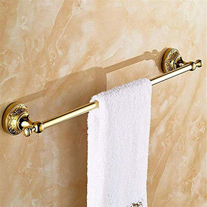JKCKHA Northern Europe. cremagliera Mensole Mensole for Bagno Rack Appendiabiti a Parete Oro in Acciaio Inox Forata Singola Barra Bagno Asta