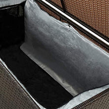 VidaXL - Scatola portaoggetti da giardino in resina intrecciata, 100 x 50 x 50 cm, colore: Marrone