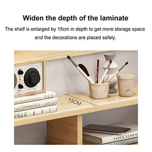 Scrivania Home Office con scrittoio con libreria, Scrivania da Studio Semplice Piccola scrivania per Computer Desktop con cassetti, Stile Moderno e Semplice, Risparmio di Spazio