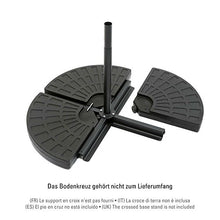 ToCi 4 x Parasol Stand - Set Base per Ombrellone da Giardino in Plastica 48.5 × 48.5 × 7.5 cm riempibile con sabbia/acqua e fino a 80 kg