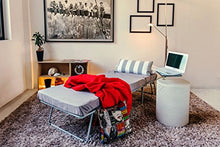 Ponti Divani - Cube - Pouf Letto Singolo con Materasso h 10cm di Ottima qualità e Rete Italiana Ecopelle Bianca