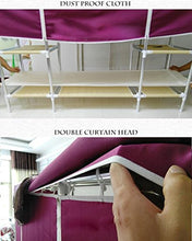 LyMei Armadio di stoccaggio Armadio Pieghevole Portatile in Acciaio Pieghevole, Soggiorno Camera da Letto Vestiti Storage Organizer Guardaroba Copertura in Tessuto Lavabile, 128 * 172 * 45 cm,B