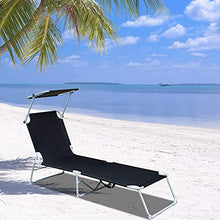 DHHZRKJ Chaise Longue Pieghevole, Lettino Prendisole Regolabile con baldacchino, Sedia a Sdraio, Lettino Prendisole reclinabile Resistente per Patio Esterno a Bordo Piscina