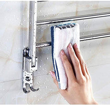 LYFHL - Portasciugamani da parete, da bagno, pieghevole, in acciaio inox, dimensioni: 50 cm