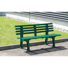 Panca di Esterno in plastica – A 9 Lame – Larghezza 1500 mm, bianco – Panca Panca di Esterno Panca in plastica banchi banchi di Esterno banchi in plastica