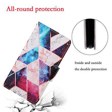 TYWZ Flip Custodia per Xiaomi Poco X3 NFC,PU Pelle Cover con Modello Cavalletto Case Antiurto con Slot Scheda Chiusura Magnetica-Rombo Marmo