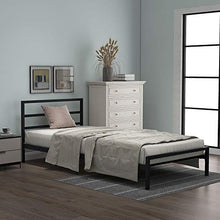WGYDREAM Letto Letto Singolo con Struttura in Metallo Massello Nero con Testata Letto Singolo con Testiera Ampio Spazio di Archiviazione per Adulti Bambini Bambini, 90 X 200 Cm
