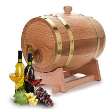 Rockyin Barilotto Vino, Vintage Legno di Quercia Legno barilotto di Vino for la Birra Whisky Rum Port 3L
