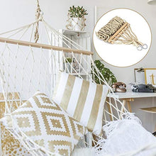 Envisioni The Garden - Amaca in corda di cotone organico per dormire, doppia extra larga, lunghezza totale 2,2 m, senza supporto, barre di legno, capacità di peso 99,8 kg