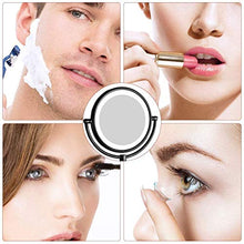 SYue Specchio per Il Trucco a Parete con luci a LED, con Specchio ingranditore 10X Specchio per Il Trucco Rotondo Specchio per Il Bagno Specchio per Il Trucco bifacciale con Rotazione a