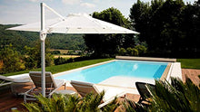 Danieli Ombrellone da Giardino 3x3 | Inclinazione Laterale del Parasole | Struttura in Alluminio Bianco con Chiusura a Soffietto | Telo in Poliestere da 200 gr | Dimensione del Parasole 3x3 mt