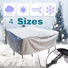 HTLLT 210D Poliestere Impermeabile Giardino Patio Copertura per Mobili Rettangolare per Mobili da Giardino Set Nero Argento,Silver-160 * 140 * 100cm