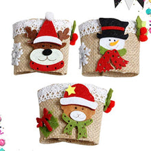 Cabilock 3 Pezzi di Bicchiere di Vino Copri Bicchiere di Vino Maniche Marker Babbo Natale Pupazzo di Neve Renna Bambola Decor per Matrimoni Natale Inverno Festa Eventi Festa Favori Stile