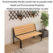 Outdoor Sedia Solida Parco In Legno,doppi Panca Da Giardino Giardino Sul Retro In Ferro Battuto,anti-corrosione E Anti-ruggine All'aperto Retrò Panca Mobili,utilizzato Per La Terrazza Balcone Giardi