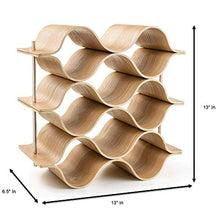 Scaffale per vino, 8 bottiglie di vino, con onde ondulate, in legno, stile moderno, design minimalista e facile da montare e bar familiari, piccolo secco, vino dolce