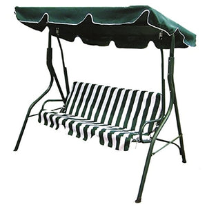 Dondolo ferro verde/bianco 170x113x154 c/cuscini