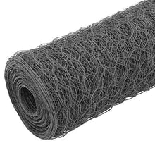 HUANGDANSP Recinzione in Rete per Pollaio in Acciaio e PVC 25x1,2 m Grigia Articoli di ferramenta Barriere e recinzioni Pannelli per recinzioni