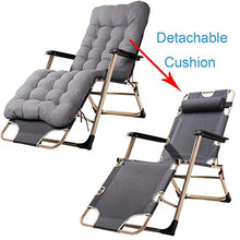 SHUAIIJUAN Sedia per il tempo libero domestico Patio Lounge Poltrone |Regolabile pieghevole Sdraio reclinabile sedie for esterni da giardino Sedia con cuscino Beach Patio Camping Yard, 330lb Capacità