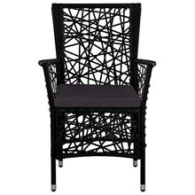 vidaXL 2X Sedie da Pranzo da Esterno in Polyrattan Nero Giardino Seduta Sedile