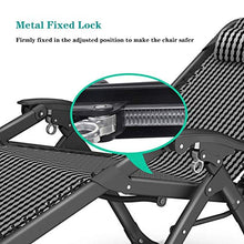 HXCD Sedia a Sdraio a gravità Zero per Giardino, Sedia a Sdraio Pieghevole reclinabili Pieghevoli in Metallo Resistente Portatile Rilassante Letto reclinabile mobili da Giardino per Prato all'ape