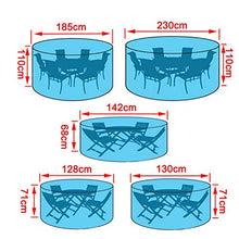 Copertura per mobili da giardino, copertura rotonda per tavolo da giardino, Oxford impermeabile, antivento e anti-UV, copertura circolare per tavolo