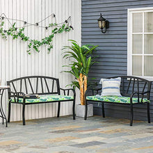Outsunny Set di 2 Cuscini per Dondolo e Panchine in Poliestere per Arredamento da Esterno e Casa, 120x50x5cm Verde