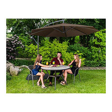 Uniprodo Ombrellone Decentrato Ombrello da Giardino a Braccio Uni_Umbrella_R300BR (Marrone, Rotondo, Ø 300 cm, Inclinabile)