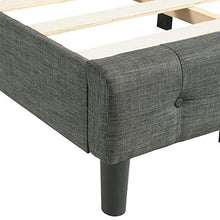 L.W.S Mobili per Camera da Letto Letto Imbottito Piattaforma Letto Bed Slobito in Legno Supporto Tufte Testiera Tuffata
