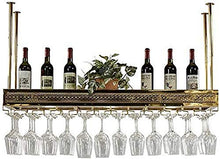 MFLASMF Stainless Steel Wine Glass Rack, Wine Cabinet, Simple Luxury Luxury Gold-Plated Can Be Customized Hanging Wine Rack Ceiling Wine Rack, Suitable for Bars And Restaurants,Single
