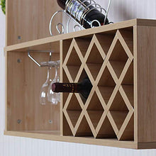 mmmy Portabottiglie, portabottiglie da Parete, in Legno massello Multistrato Europeo sospeso Bar Multi-Funzione armadietto del Vino