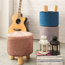 Sgabello Resistente per Soggiorno Semplici mobili for la casa in stile nordico Sgabelli in legno con rivestimento sfoderabile e lavabile in legno Sgabelli bassi Sgabello rotondo Pouf for sedie Sgabell