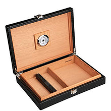 TGhosts Cigar Humidor, Cedar Cigar Humidor, Pelle Cigar Box con igrometro e umidificatore Portatile di Viaggio Cigar Humidor