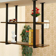 Scaffale da Soffitto A 2 Strati in Legno Massello ， Scaffale da Appendere in Legno Massello, Adatto per Ristorante/Bar/Cremagliera per Soffitto Familiare ， 4 Dimensioni (Size : 100 * 30 * 67.2cm)