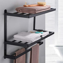 Portasciugamani Nero, portasciugamani in Materiale Alluminio Spaziale, per Bagno, Toilette, Camera da Letto, Cucina, Palline da Bagno sospese in Piscina, Fasce per Capelli, Bagno con Doccia