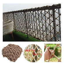 WaiMin Tessuti a mano Corda di canapa Maglia Decorazione da parete multifunzione Rete Appesa Abiti Rete da soffitto Rete di sicurezza for bambini Scale Balcone Retro Bar Giardino Giardino Protezione R