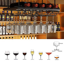 JHGJBJ Vino Rack Metallo Appeso, Supporto di Vetro di Vino Stile Industriale battuto Altezza Ferro pensile orientabile, con deposito Bottiglia (Size : 60x30cm)