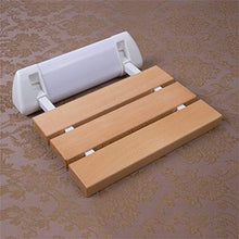 Accessori da bagno - Bagno duraturo durevole di legno antiscivolo da bagno sedia a parete pieghevole Sgabello anziani / donne in gravidanza / Modifica disabili Scarpe Sgabello balneazione sicura sedia