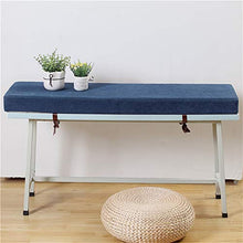 EREAL Le Cinghie Antiscivolo Rimuovono I Cuscini in Spugna da Banco,Cuscini Lunghi Rettangolari-Blu 30 * 50 * 7cm
