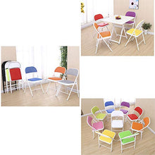 WFF Sedia da Ufficio Sedia, Struttura Metallica Pieghevole Triangolare Supporto Meccanico Curvo Schienale umanizzato per la casa Ufficio/Sala da Pranzo 9 Colori Arredo Bar (Color : Red)