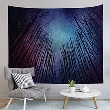 Daesar Arazzo Divano, Arazzi da Parete Camera da Letto Foresta del Cielo Stellato Nero Telo da Mare 150x150CM Arazzo Poliestere