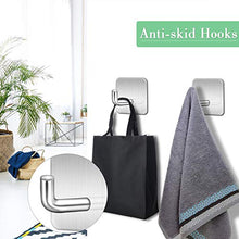 ZSTKEKE Adesivo Ganci Portasciugamani 4PZ,impermeabile Appendiabiti a Parete Acciaio Inox Cappotto Gancio Per bagno, cucina