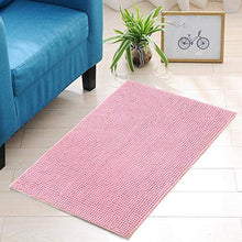 Tappetino da bagno Tappeto Facile da pulire Set da bagno in due pezzi rettangolare a forma di U per la casa per il bagno(Pink)